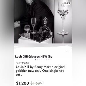 Louis Xlll by Remy Martin original Only One of twin crystal gobblet. No box.